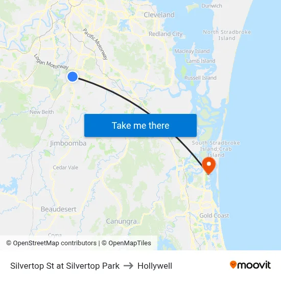Silvertop St at Silvertop Park to Hollywell map