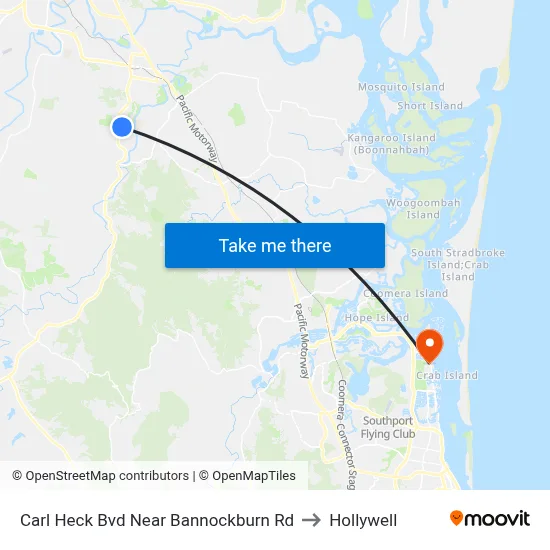 Carl Heck Bvd Near Bannockburn Rd to Hollywell map