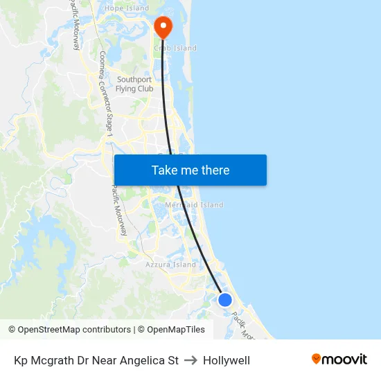 Kp Mcgrath Dr Near Angelica St to Hollywell map