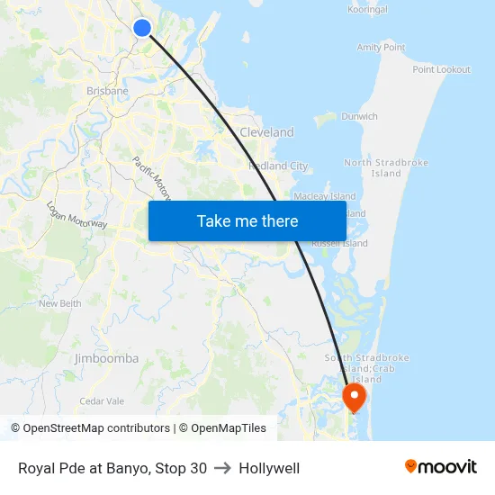Royal Pde at Banyo, Stop 30 to Hollywell map