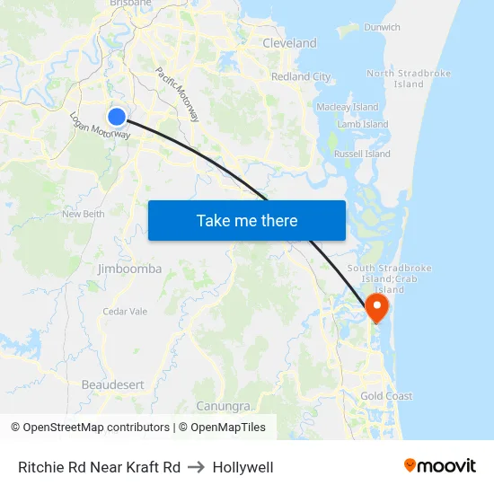 Ritchie Rd Near Kraft Rd to Hollywell map