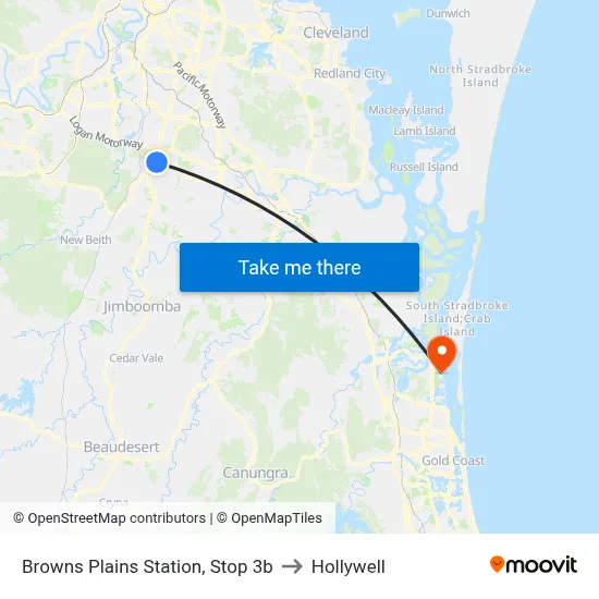 Browns Plains Station, Stop 3b to Hollywell map