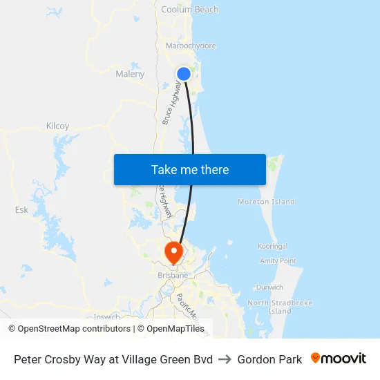 Peter Crosby Way at Village Green Bvd to Gordon Park map