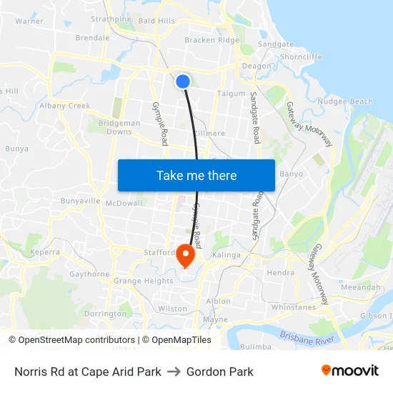Norris Rd at Cape Arid Park to Gordon Park map