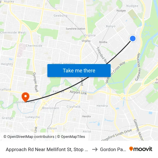 Approach Rd Near Mellifont St, Stop 31 to Gordon Park map