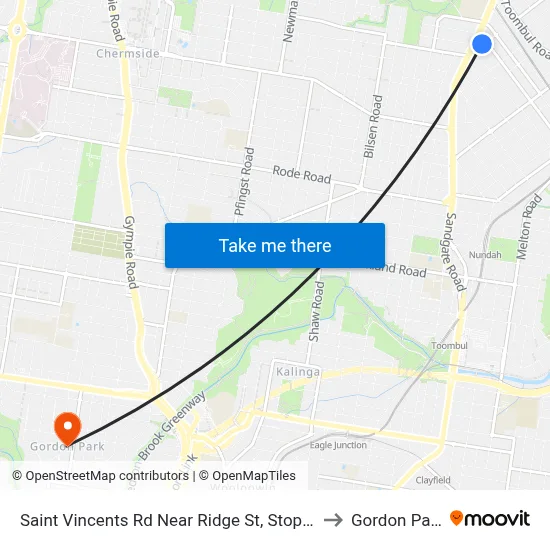 Saint Vincents Rd Near Ridge St, Stop 19 to Gordon Park map