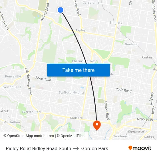 Ridley Rd at Ridley Road South to Gordon Park map