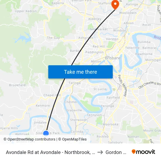 Avondale Rd at Avondale - Northbrook, Stop 60 to Gordon Park map