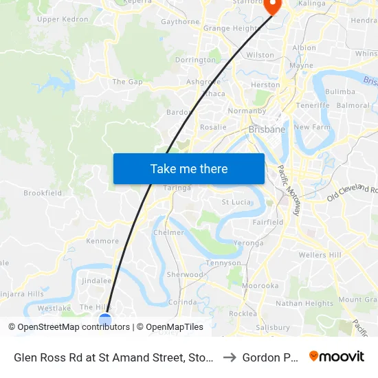 Glen Ross Rd at St Amand Street, Stop 53 to Gordon Park map