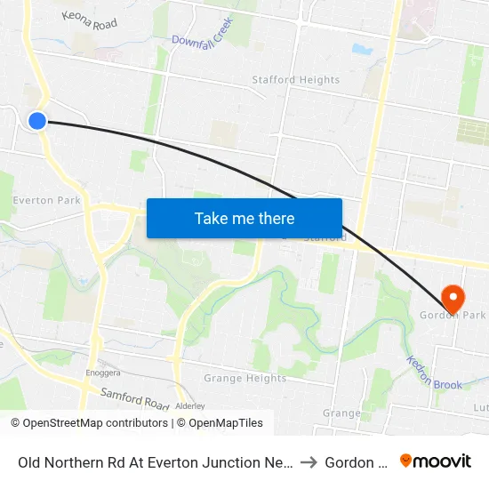 Old Northern Rd At Everton Junction Near Drake St to Gordon Park map