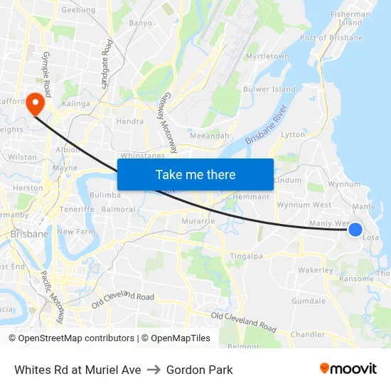 Whites Rd at Muriel Ave to Gordon Park map