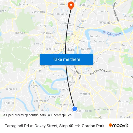 Tarragindi Rd at Davey Street, Stop 40 to Gordon Park map