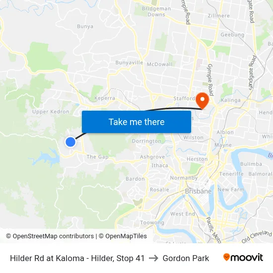 Hilder Rd at Kaloma - Hilder, Stop 41 to Gordon Park map