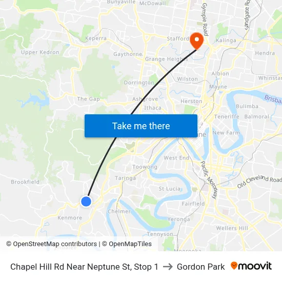 Chapel Hill Rd Near Neptune St, Stop 1 to Gordon Park map