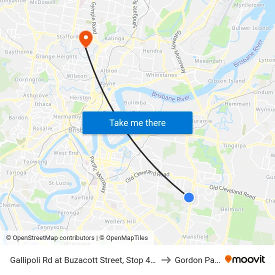 Gallipoli Rd at Buzacott Street, Stop 48a to Gordon Park map