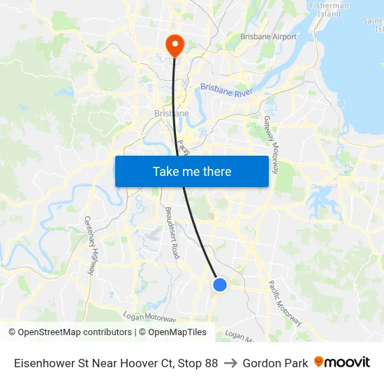 Eisenhower St Near Hoover Ct, Stop 88 to Gordon Park map