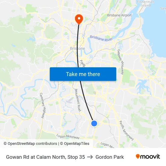 Gowan Rd at Calam North, Stop 35 to Gordon Park map