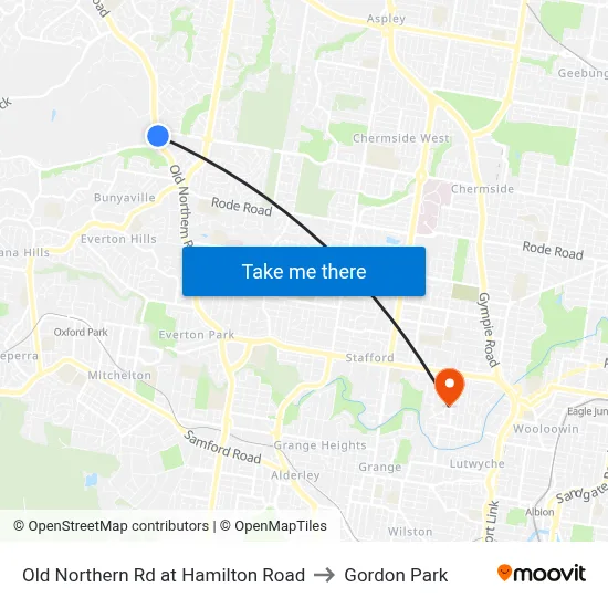 Old Northern Rd at Hamilton Road to Gordon Park map