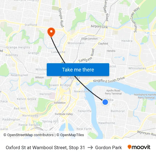 Oxford St at Wambool Street, Stop 31 to Gordon Park map