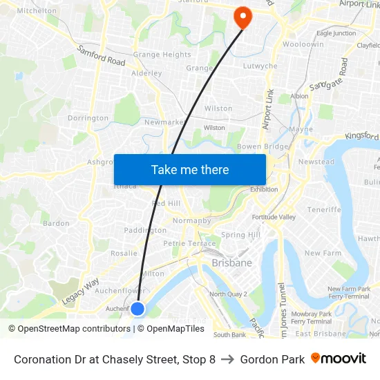 Coronation Dr at Chasely Street, Stop 8 to Gordon Park map