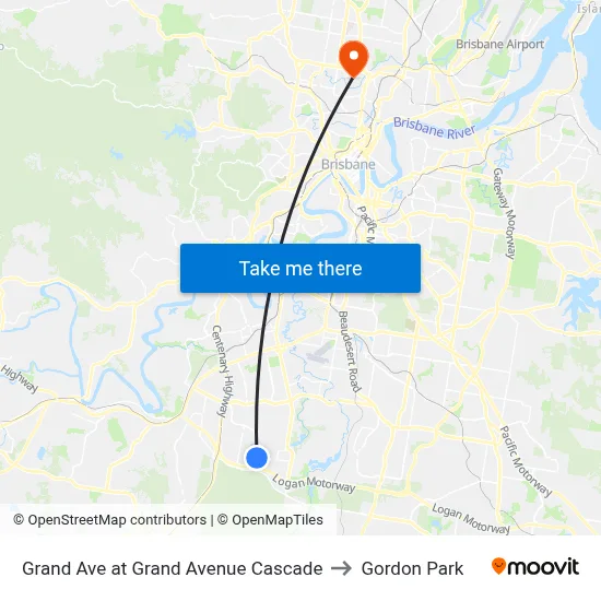 Grand Ave at Grand Avenue Cascade to Gordon Park map