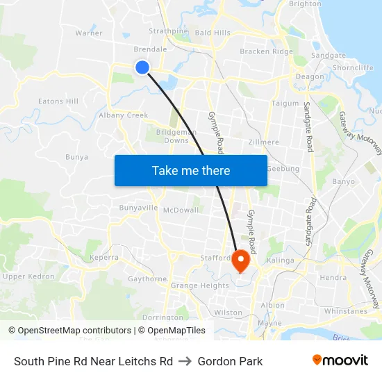 South Pine Rd Near Leitchs Rd to Gordon Park map