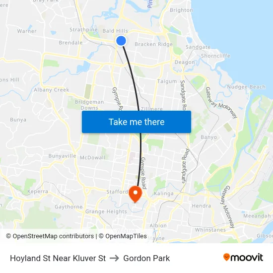 Hoyland St Near Kluver St to Gordon Park map