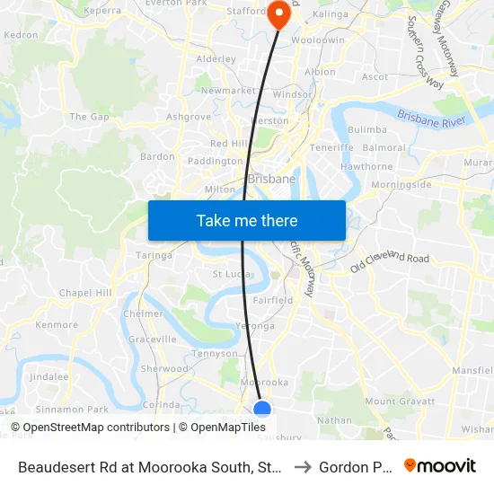 Beaudesert Rd at Moorooka South, Stop 38 to Gordon Park map