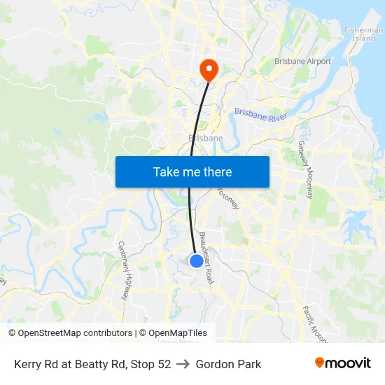 Kerry Rd at Beatty Rd, Stop 52 to Gordon Park map