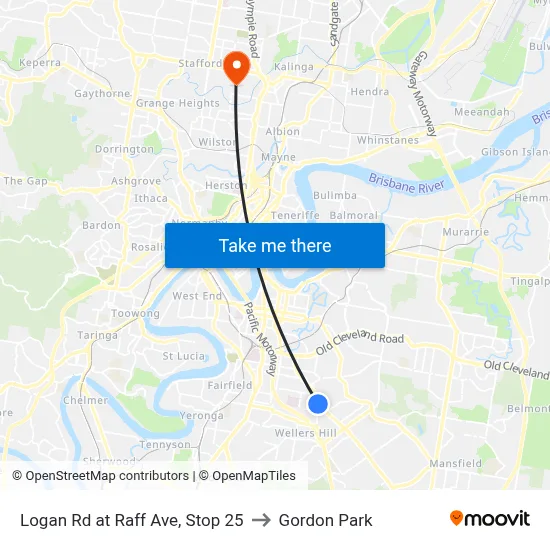 Logan Rd at Raff Ave, Stop 25 to Gordon Park map