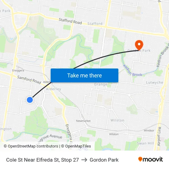 Cole St Near Elfreda St, Stop 27 to Gordon Park map