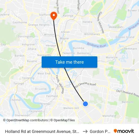 Holland Rd at Greenmount Avenue, Stop 45 to Gordon Park map