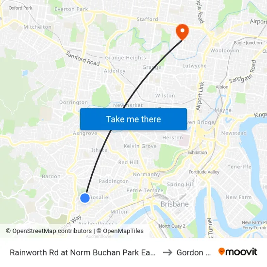 Rainworth Rd at Norm Buchan Park East, Stop 12 to Gordon Park map