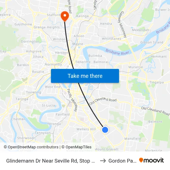 Glindemann Dr Near Seville Rd, Stop 47b to Gordon Park map