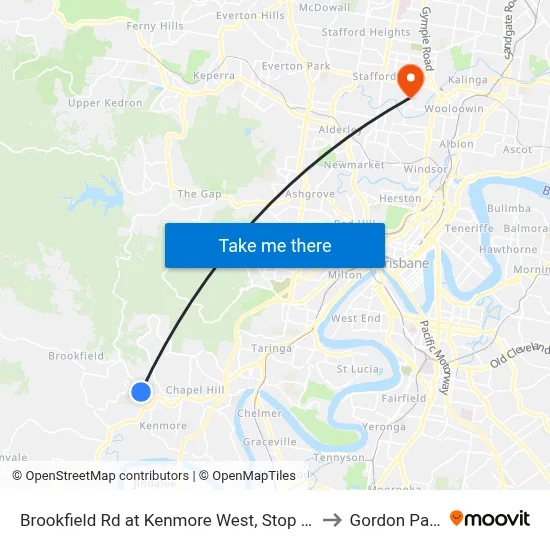 Brookfield Rd at Kenmore West, Stop 37 to Gordon Park map