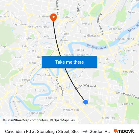 Cavendish Rd at Stoneleigh Street, Stop 38 to Gordon Park map