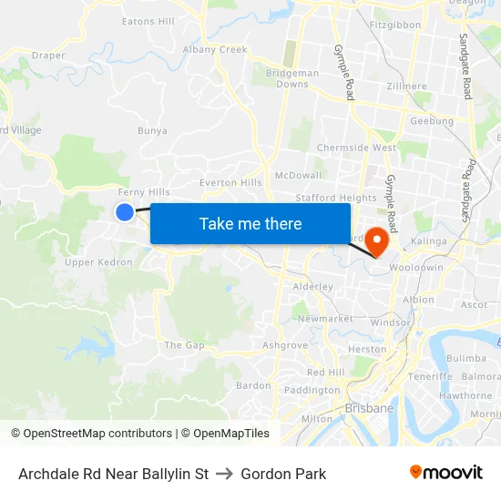 Archdale Rd Near Ballylin St to Gordon Park map