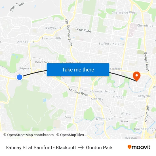 Satinay St at Samford - Blackbutt to Gordon Park map