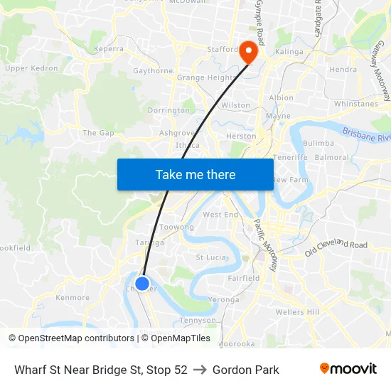Wharf St Near Bridge St, Stop 52 to Gordon Park map