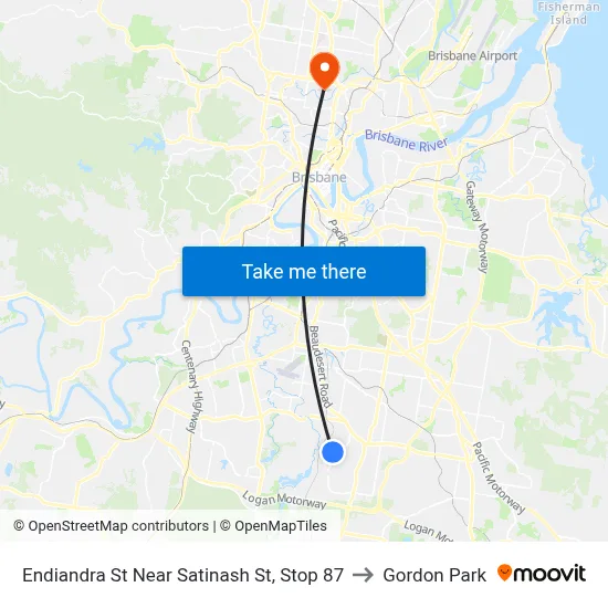 Endiandra St Near Satinash St, Stop 87 to Gordon Park map
