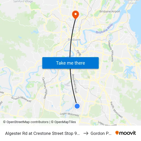 Algester Rd at Crestone Street Stop 90/89 to Gordon Park map
