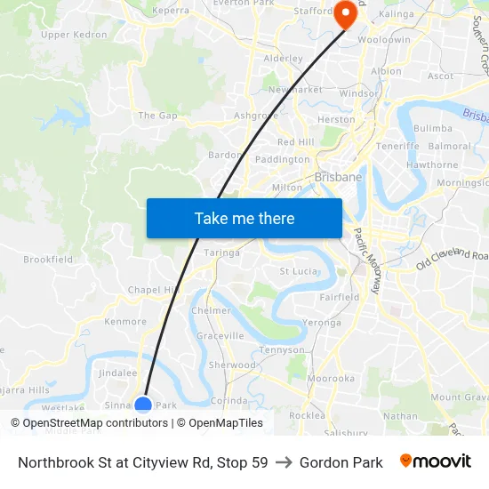 Northbrook St at Cityview Rd, Stop 59 to Gordon Park map