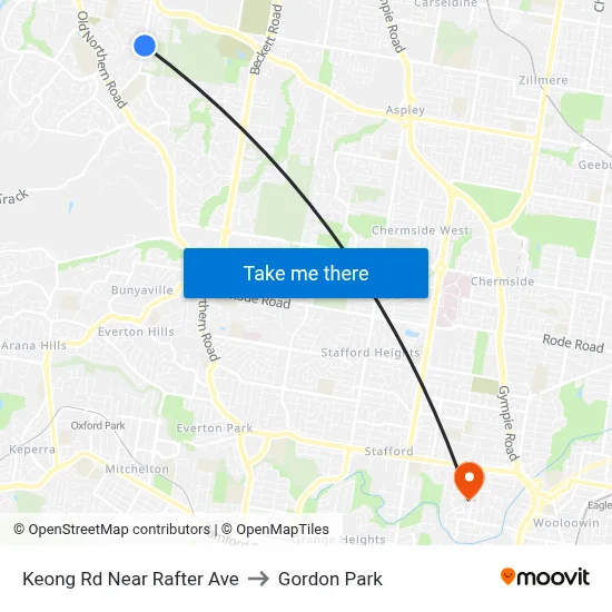 Keong Rd Near Rafter Ave to Gordon Park map