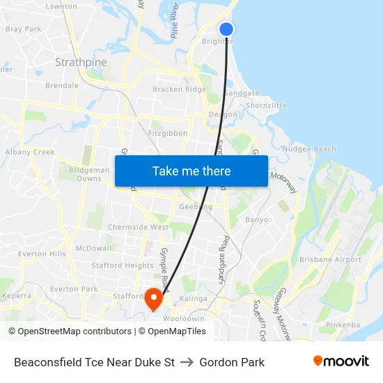 Beaconsfield Tce Near Duke St to Gordon Park map