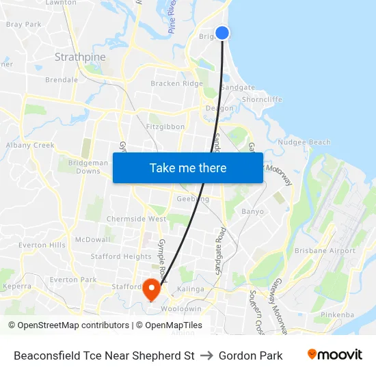 Beaconsfield Tce Near Shepherd St to Gordon Park map