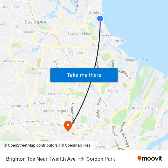 Brighton Tce Near Twelfth Ave to Gordon Park map