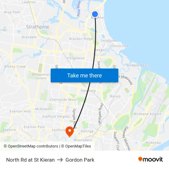 North Rd at St Kieran to Gordon Park map