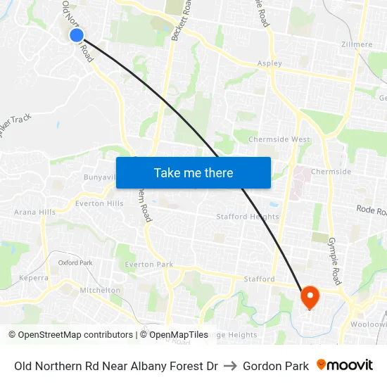 Old Northern Rd Near Albany Forest Dr to Gordon Park map