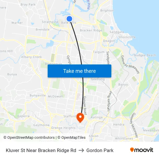 Kluver St Near Bracken Ridge Rd to Gordon Park map