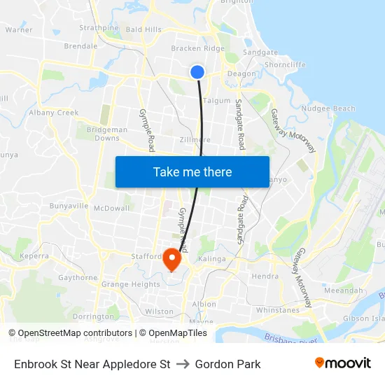 Enbrook St Near Appledore St to Gordon Park map